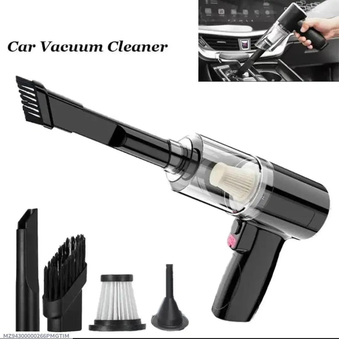 Rechargeable Car Vacuum Cleaner with 4 Attachments