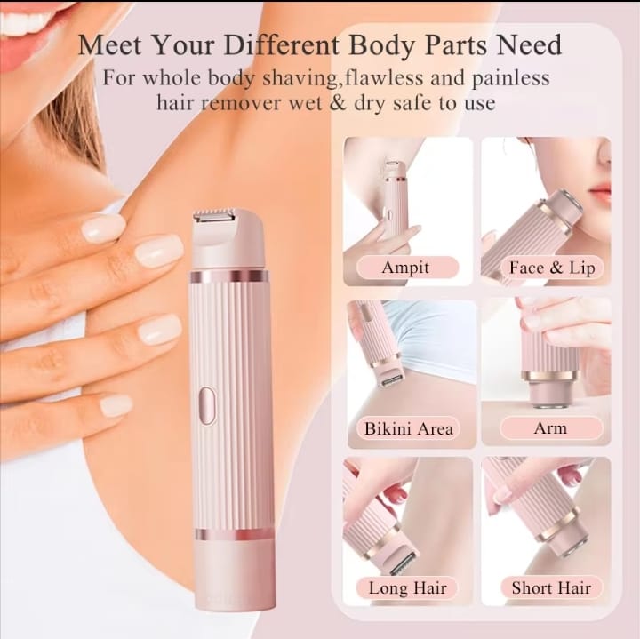 2-in-1 Double Head Dual Bikini Hair Trimmer | Electric Shaver & Trimmer - Rechargeable Body Hair Remover